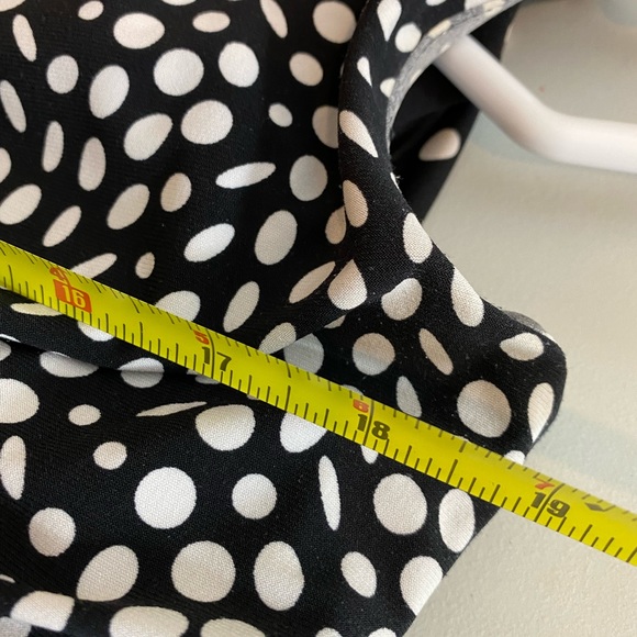 Tommy Hilfiger size 10 black white polkadot fit flare dress - Picture 8 of 9
